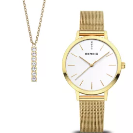 Bering Classic ženski sat komplet 13434-334-GWP
