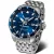 Vostok Europe N1 Rocket GMT muški sat NH34A-225A712-B, plavi brojčanik, kaiš: nerđajući čelik, srebrni