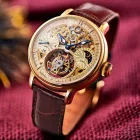 Poljot International Tourbillon Skeleton Limited Edition muški sat 3360T66, kaiš: koža, braon
