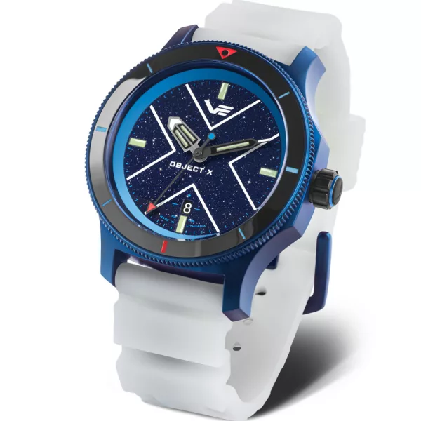 Vostok Europe Object X Limited Edition muški sat NH35-599E776, plavi brojčanik, kaiš: silikon, beli