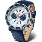 Vostok Europe Lunokhod 2 muški sat 6S21-620A630, beli brojčanik, kaiš: silikon, plavi