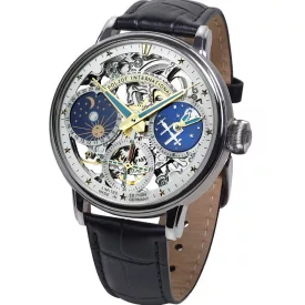 Poljot International Orbita Limited Edition muški sat 9931.2940565, kaiš: koža, crni