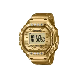 Casio J Balvin Collaboration uniseks sat-prsten CRW-001JB-9ER, kaiš: nerđajući čelik, zlatni