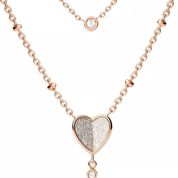 Fossil Flutter Hearts Žensko ogrlica JF03648791