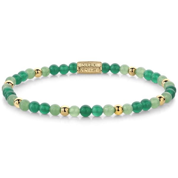 Rebel & Rose Green Morning Vibes čovek narukvica S RR-40122-G-S