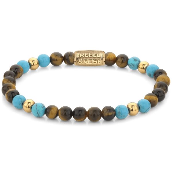 Rebel & Rose Mix Tiger Turquoise Žensko narukvica S RR-60104-G-S