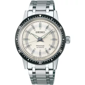Seiko Presage 6th Decade 60th Anniversary Limited Edition muški sat SRPK61J1, bež brojčanik, kaiš: nerđajući čelik, srebrni