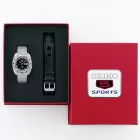 Seiko 5 Sports Heritage Design Re-Creation “Pepper black” Limited Edition muški sat komplet SRPL05K1